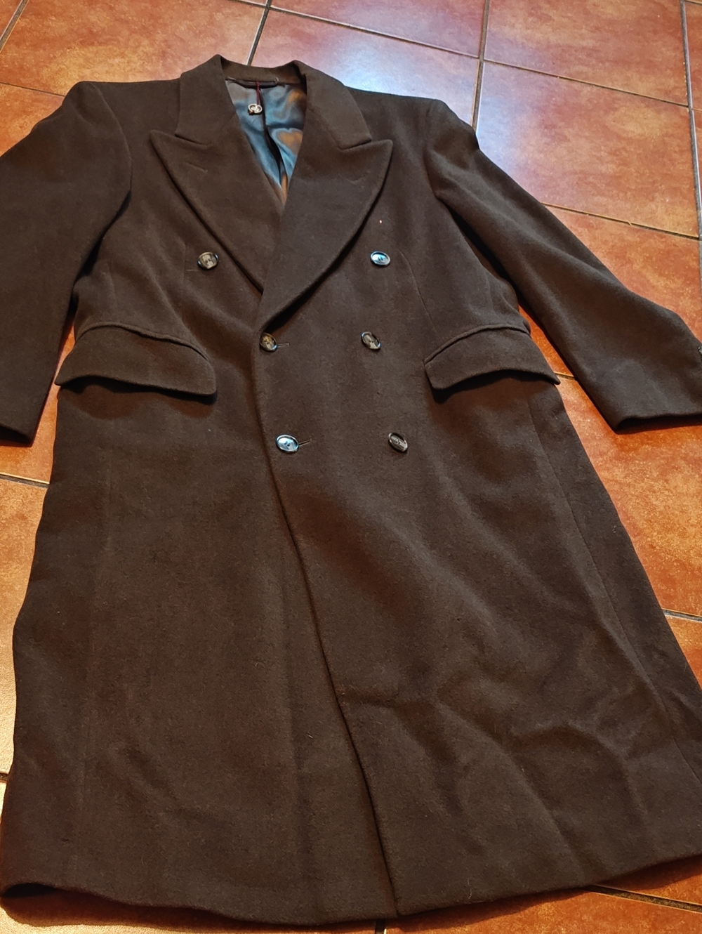 Dior Men's Double-Breasted Pea Coat in Dark Green...